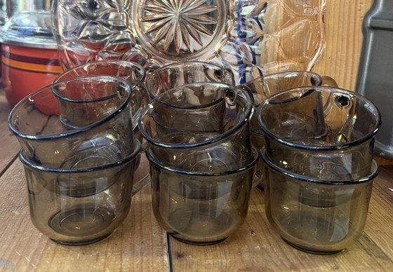 Image 1 of Vaso de vidrio ahumado Arcoroc: 12 piezas en total