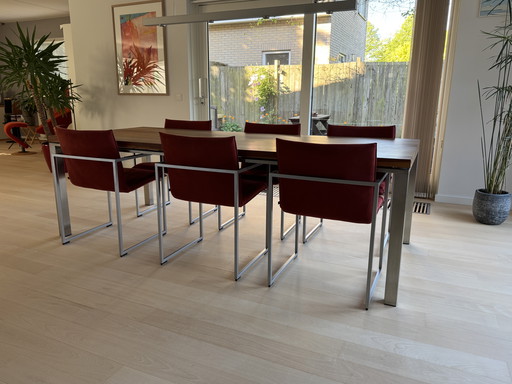 6 Arco Frame XL Stoelen en Eettafel