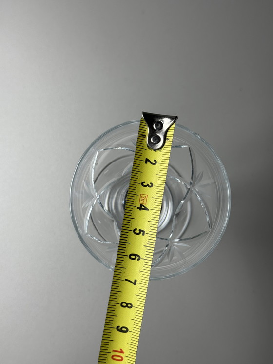 Image 1 of Holmegaards Glasværk - Años 20 - Juego de 8 copas de cóctel y aperitivo de cristal grabadas a mano - Modelo Ulla