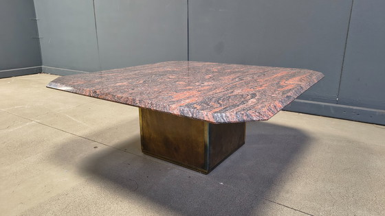 Image 1 of Grote vintage granieten salontafel van Belgochrom, jaren 80.