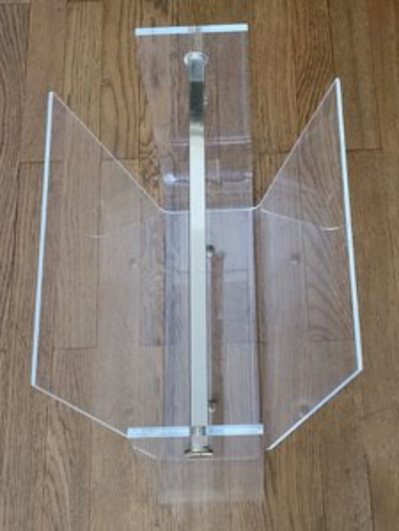 Image 1 of Portariviste in plexiglass David Lange Francia 1970 vintage