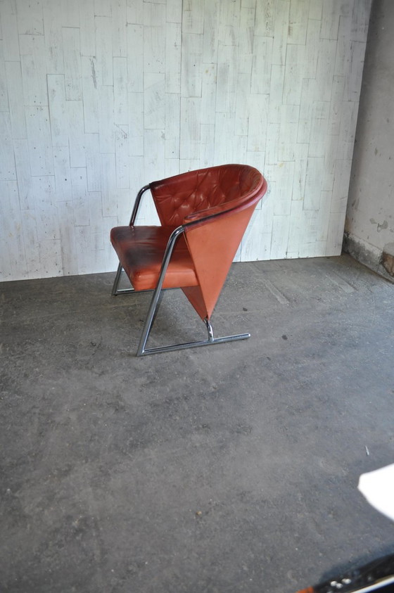 Poltrona in pelle capitonné Mid-Century Modern, anni '70 – Poltrone, Mid Century Modern (photo 7 of 9)