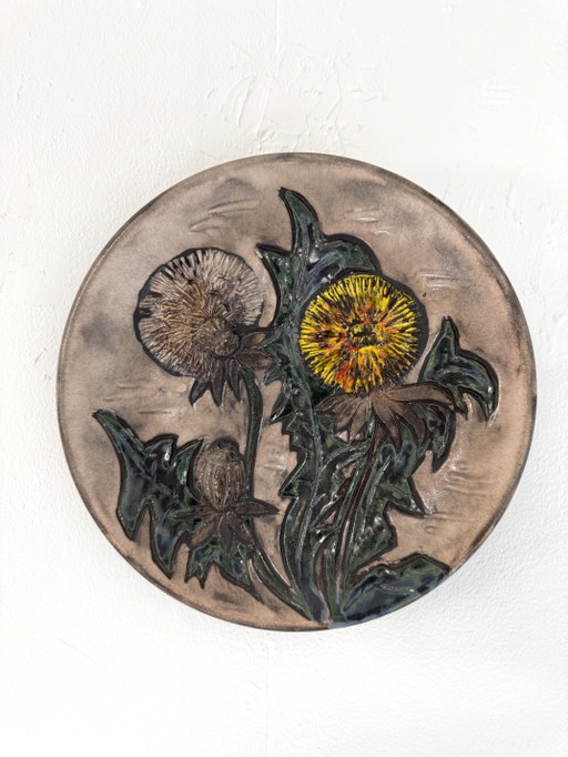 Vintage Keramik-Wandteller, Ruscha Keramik ‘60 – wanddecoratie, Ceramic