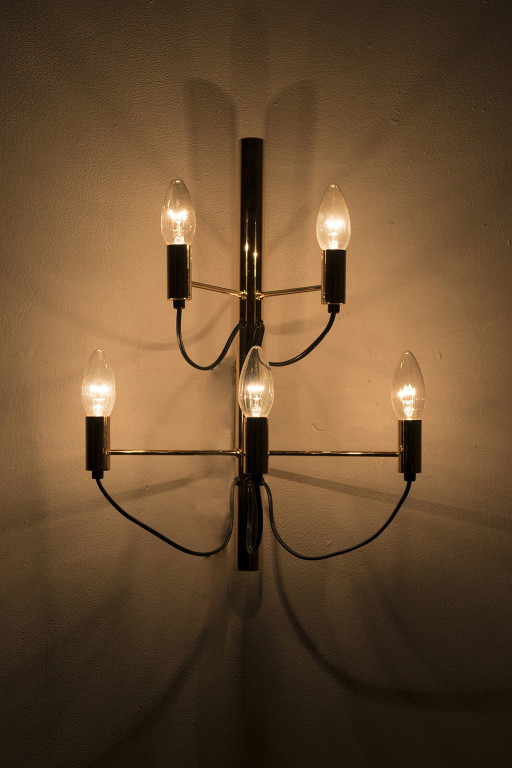 Vintage wandlamp met vijf lichtpunten