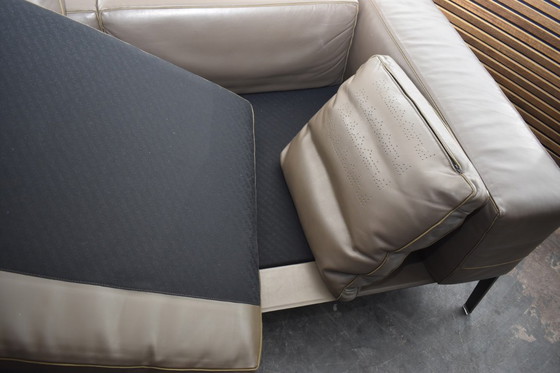 Image 1 of Divano e poggiapiedi di design esclusivo Flexform Lifesteel