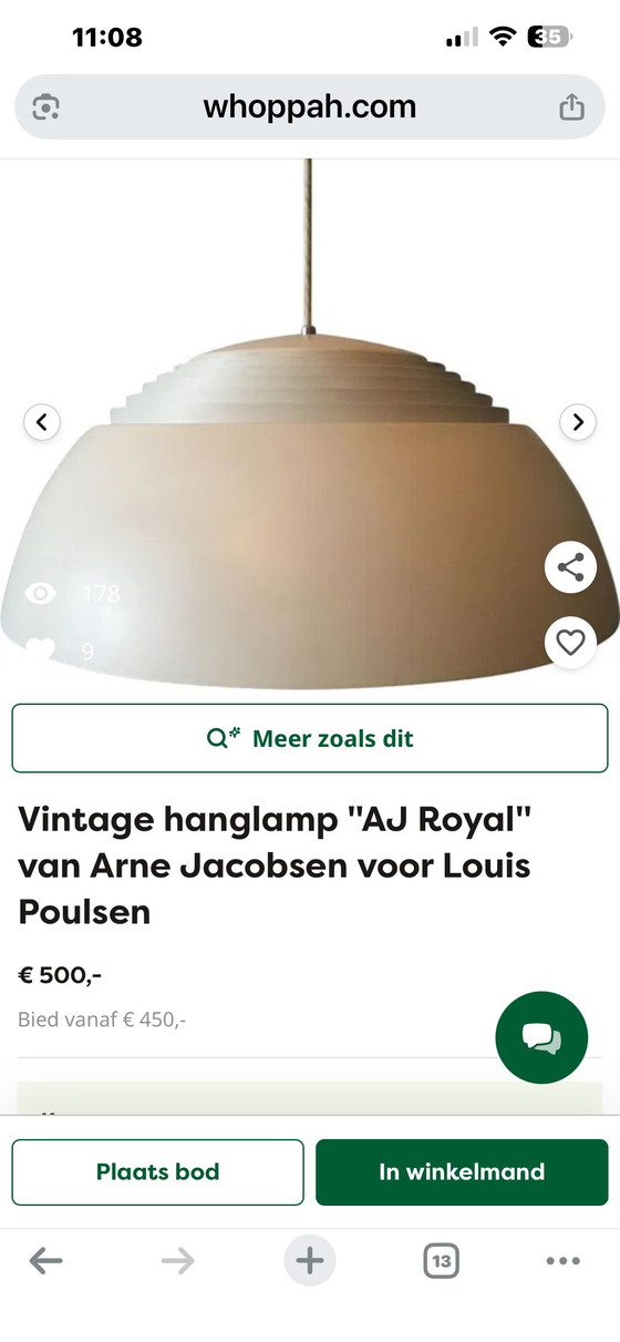 Image 1 of Lampada vintage AJ Royal 500 Louis Poulson