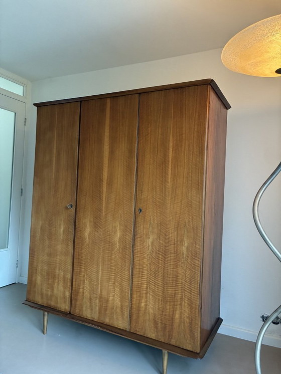 Image 1 of Vintage mid-century wardrobe | 1950s/60s | warm wood