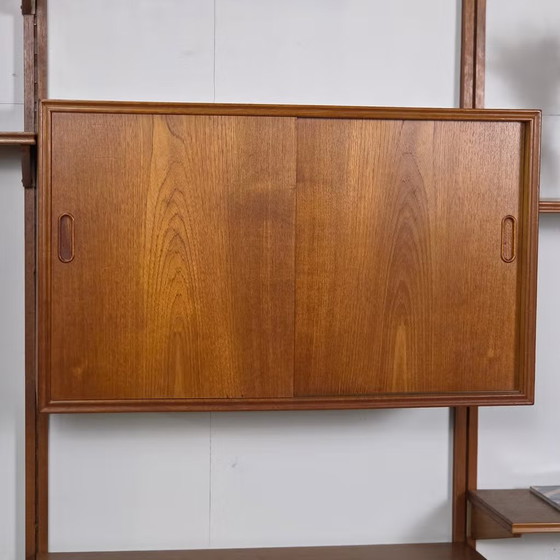 Vintage 60s Danish Teak Modular Wall System Mid Century, Wall cabinet, Wood, Brown, Mid Century Modern (photo 12 of 24)