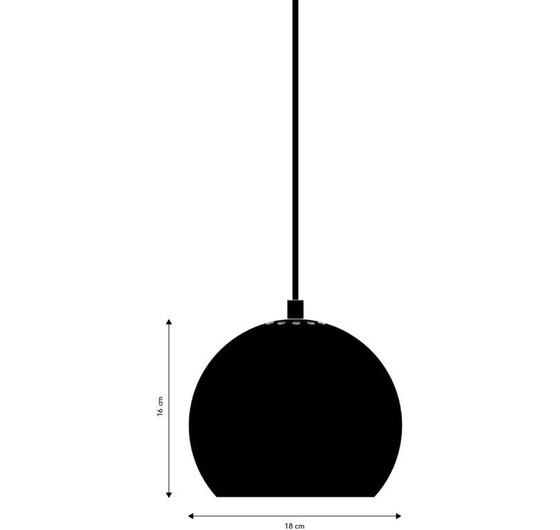 Image 1 of 2x Frandsen Ball Hanglamp Ø18 – Warm Grijs