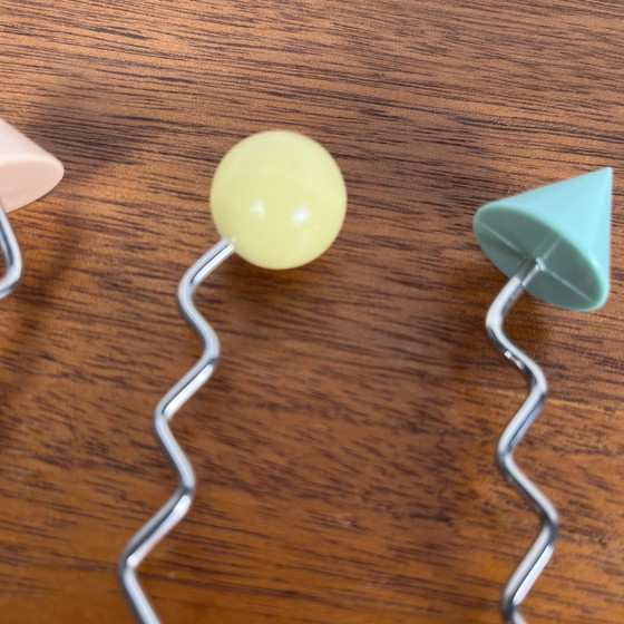 Image 1 of Raro set di 6 forchette da dessert Memphis, Giappone, 1980