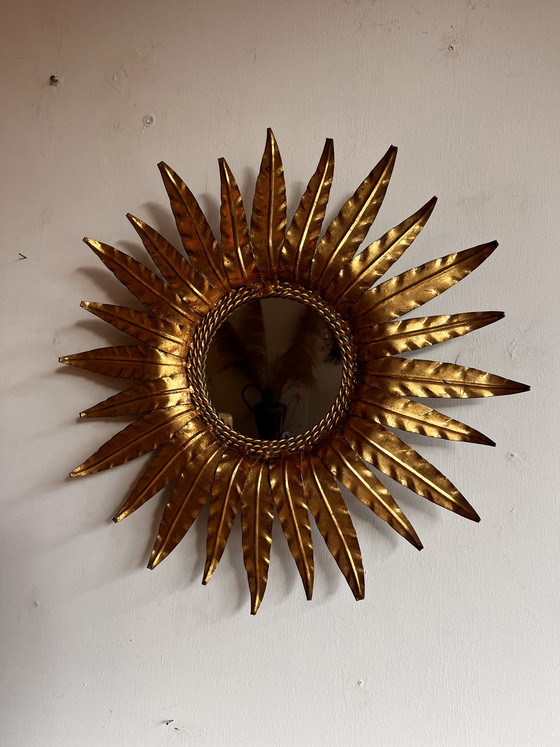 Image 1 of Miroir soleil vintage style années 50