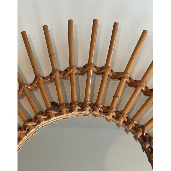 Image 1 of Vintage rattan mirror, 1970