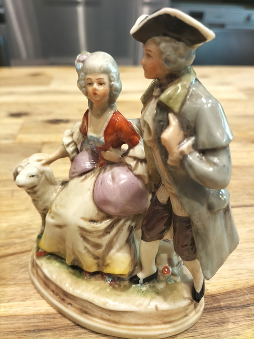 Antique statuette, circa 1850, signed