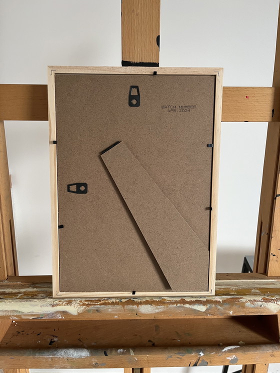 Image 1 of Inchiostro su carta "blue jeans" da 250 g. Dimensioni 21x30 cm.