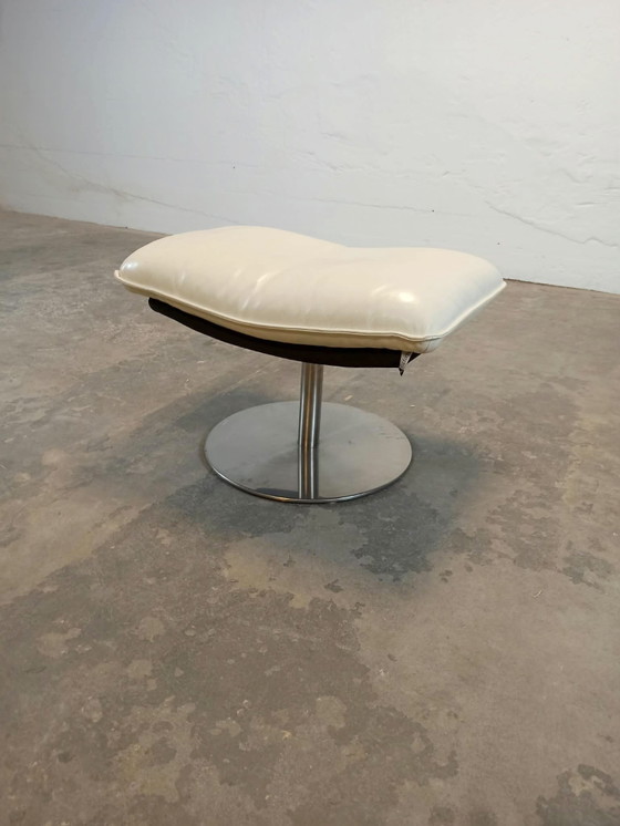 Topform leather ottoman footstool – Metal (photo 5 of 15)