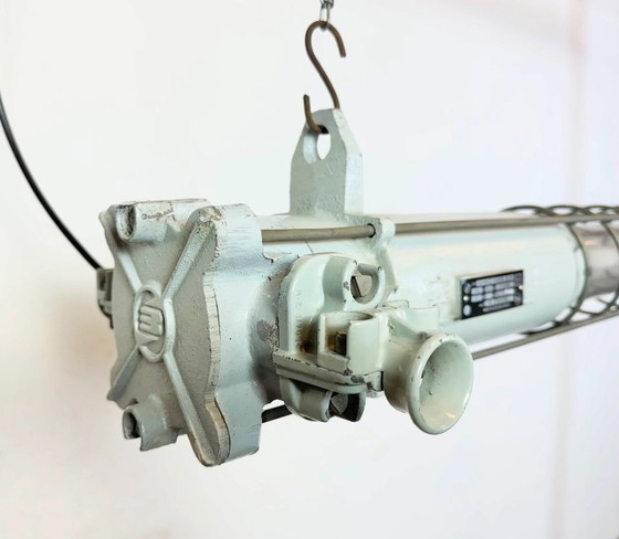 Image 1 of Lampada a sospensione industriale grigia di Elektrosvit, anni '80