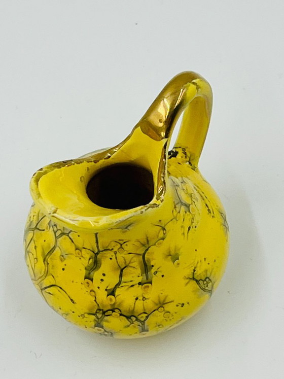 Brocca Miniatura da Collezione Gialla e Oro Fino – Vasi, Ceramic (photo 7 of 9)