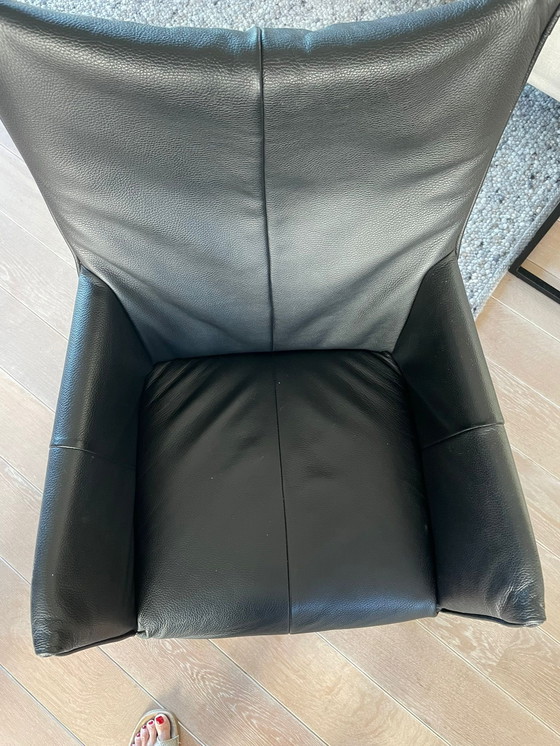 Image 1 of Montis Chaplin 6 eetkamerstoelen leder zwart