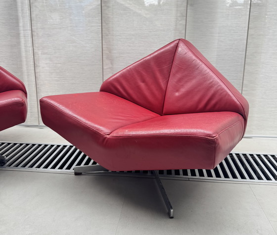 Image 1 of 2 rare Edition Schmieder Brasilia leather designer swivel armchair