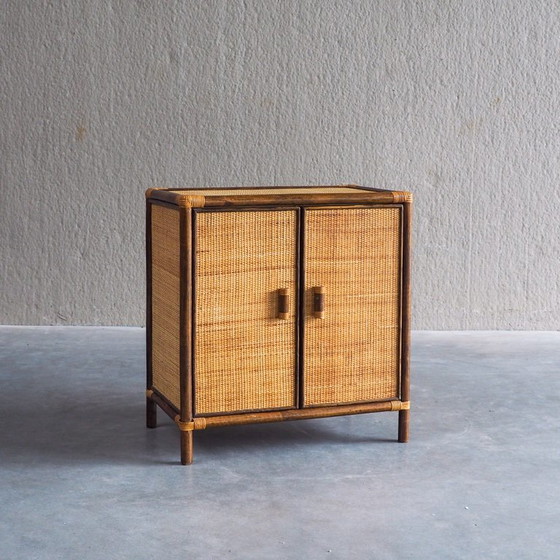 Vintage Rattan & Woven Cane Cabinet – Storage cabinet (photo 2 of 17)