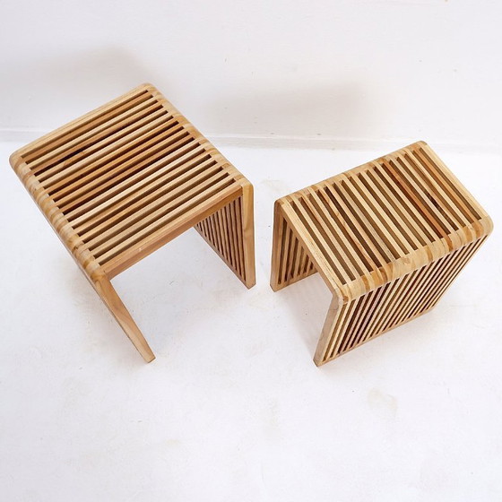 Image 1 of Wooden nesting tables - pair