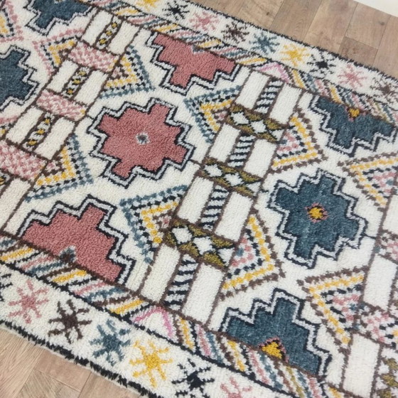 Image 1 of Berber Rug Geometric Multicolor – Natural Wool Handwoven (260 × 160 cm)