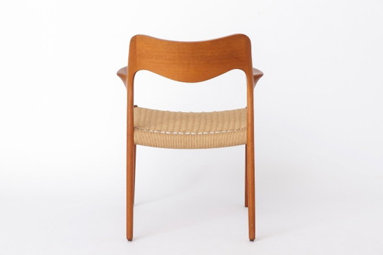 Image 1 of Niels O. Møller Model 55 Armchair, Danish Teak Lounge Chair, Mid-Century Modern Chair, Vintage 1950s Scandinavian Design