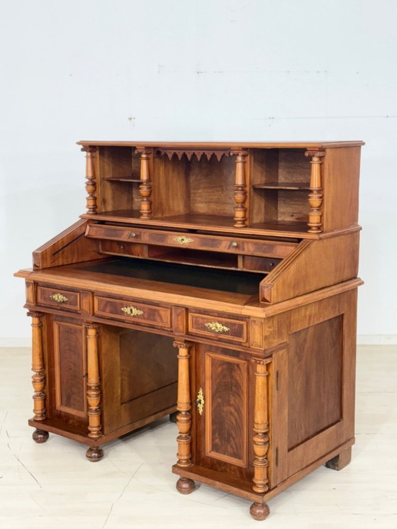 Image 1 of Gründerzeit bureau, tafel, kantoorbureau, secretaressebureau, antiek, circa 1880
