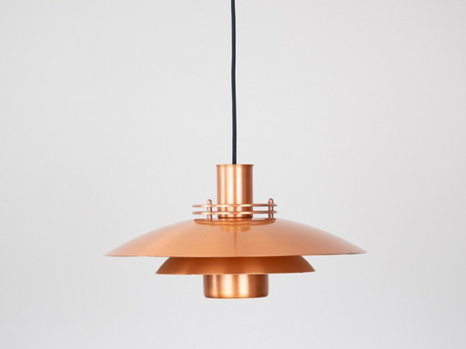 Danish vintage copper Form light lamp from 1980s