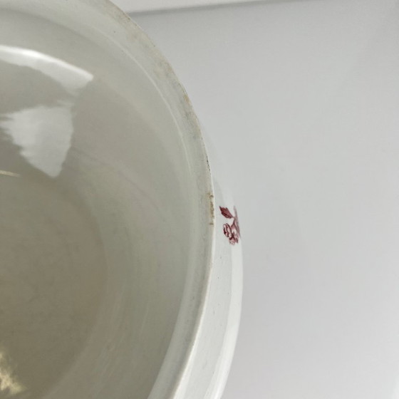 Sopera Sarreguemines, modelo "Fontange", roja, 1918-1950 – Loza, Ceramic, Vintage (photo 14 of 14)