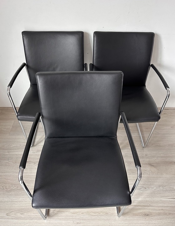 Image 1 of 4 chaises de salle à manger Leolux Talos.