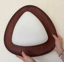 Applique murale Goffredo Rigiani - teck et opaline
