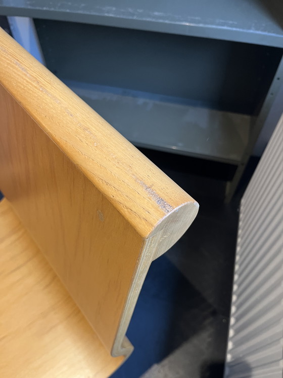 Image 1 of Solid wood chair with steel base