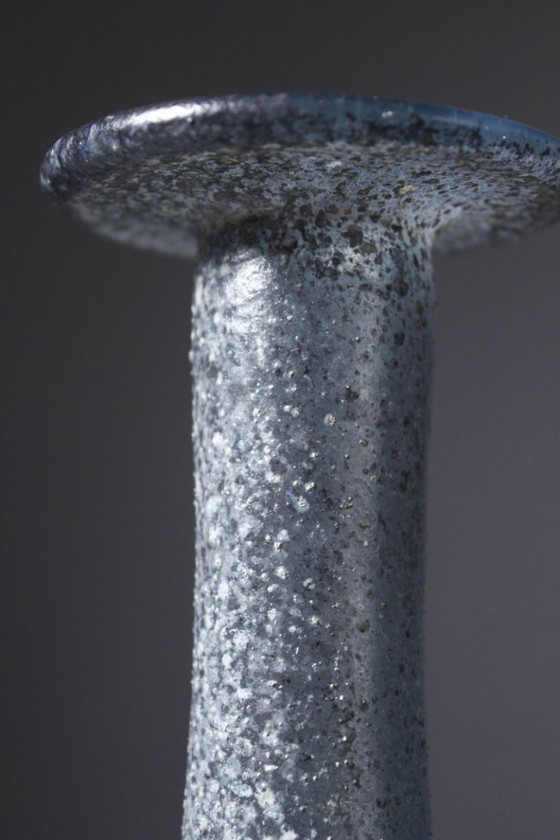 Vintage blown glass vase, Scavo technique, post-modern design, 1980s – Murano Glass (photo 7 of 9)