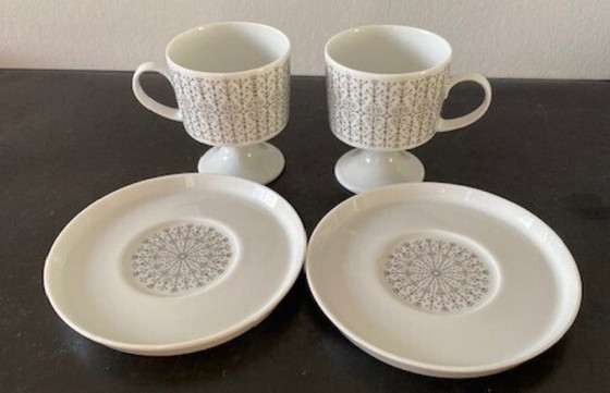 Image 1 of Schitterende mokka-set Secundo Grey Tapio Wirkkala 1960's Rosenthal