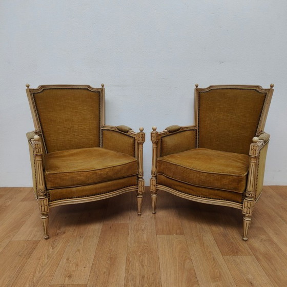 Image 1 of Antikes Sofa und Sessel im Stil Ludwigs XVI.