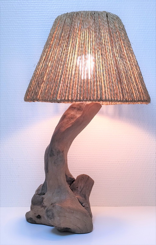 Brutalist Style Solid Wood Lamp