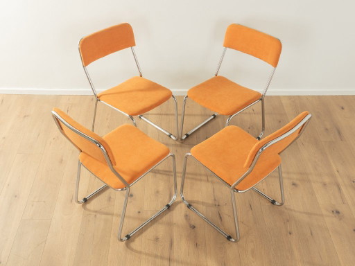 Sedie degli anni '70 – eetkamerstoelen, Metal, Textile