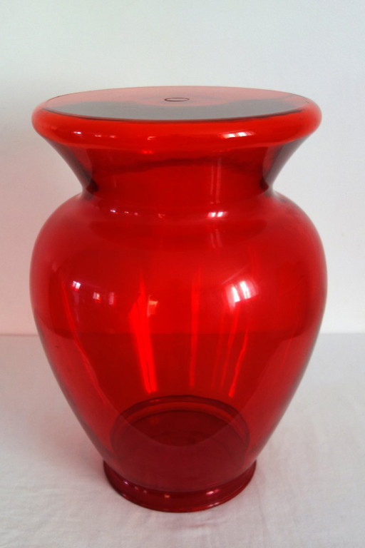 Roter Hocker Bohem von Philippe Starck für Kartell