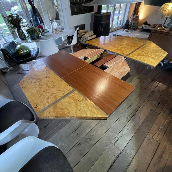 Table de salle à manger vintage Hollywood Regency par Jean-Claude Mahey, 1970 – Tables de salle à manger (photo 11 of 20)