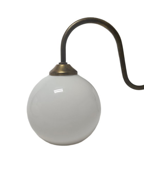 Art Deco wandlamp, Polen, jaren 1950 – Wandlampen, Glass, Metal (photo 3 of 7)
