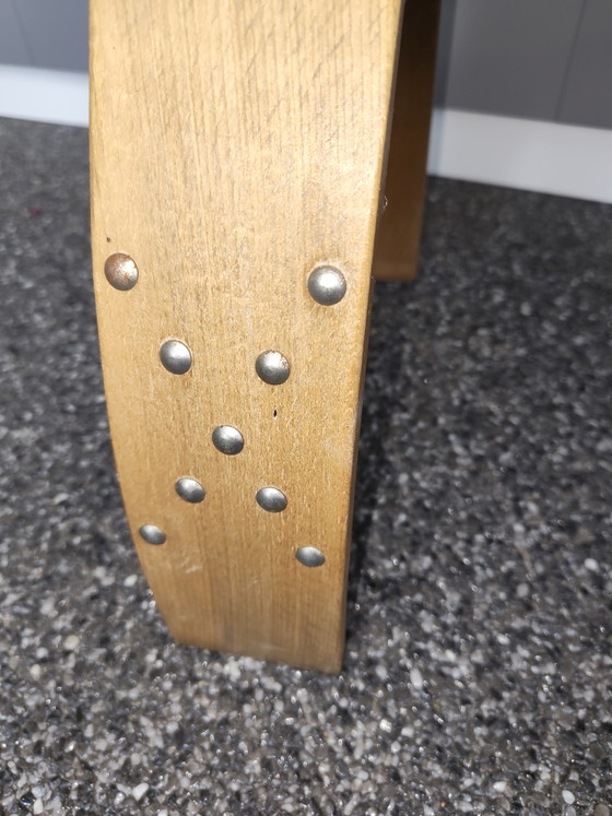 Tabouret vintage Camel – Leather, Metal (photo 6 of 11)
