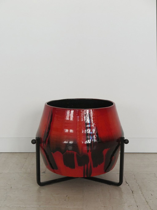 Jarrón de cerámica atribuido a Victor Cerrato para Atelier Cerrato, Italia, años 60