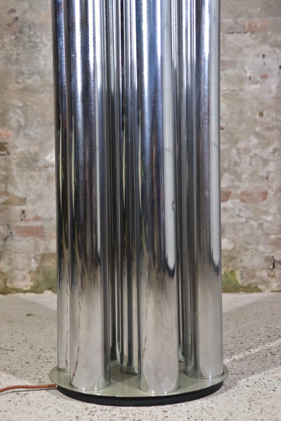 Image 1 of Goffredo Reggiani – Organ / Chrome Tube Floor Lamp – Italy – 1970s