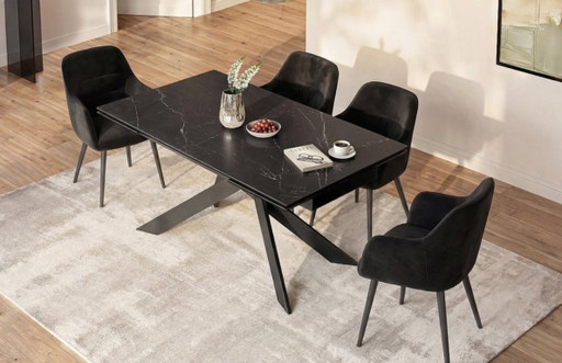 Ceramic dining table extendable up to 240 cm