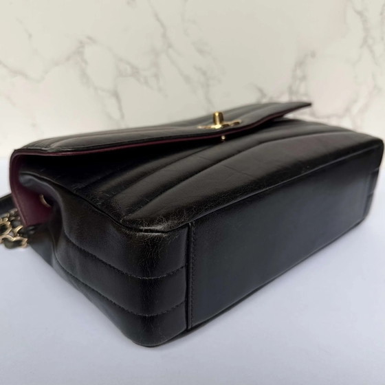Chanel reversed chevron flap bag – Bolsos de hombro, Cuero (photo 7 of 16)