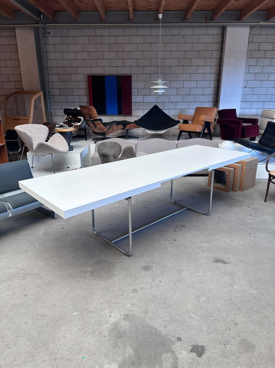 Thonet S 1072 SERIOUS Tisch, Glen Oliver – Esstische, Holz, Chrom (photo 3 of 10)