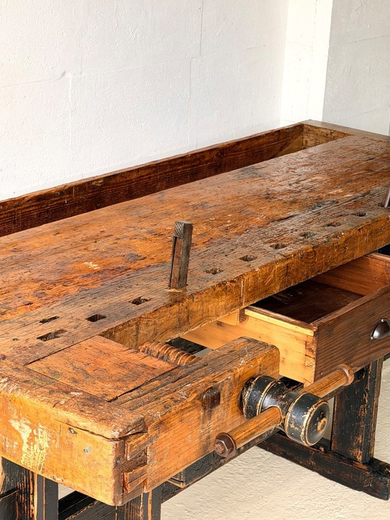 Établi de menuisier ancien en bois, années 1890 – Objets déco, Wood (photo 6 of 21)