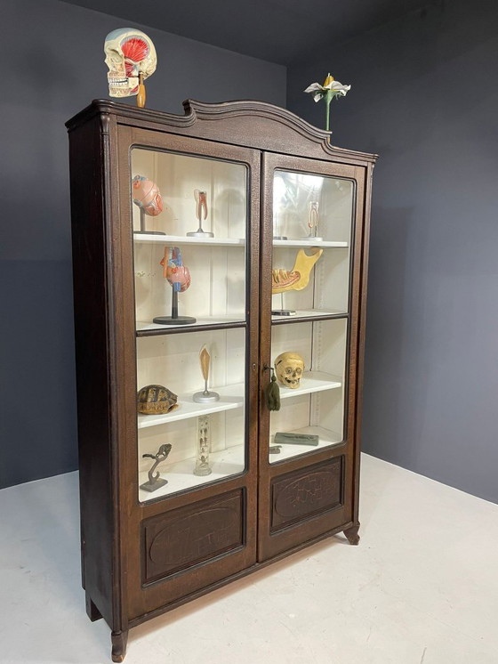 Image 1 of Historic Glass-Front Bookcase from Austria-Hungary, Late 19th–Early 20th C.