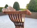 Chaise pliante Savonarola en bois sculpté à têtes de lion – vintage vers 1910-1950